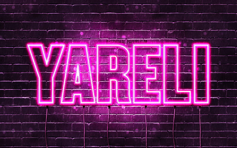 Yareli with names, female names, Yareli name, purple neon lights ...