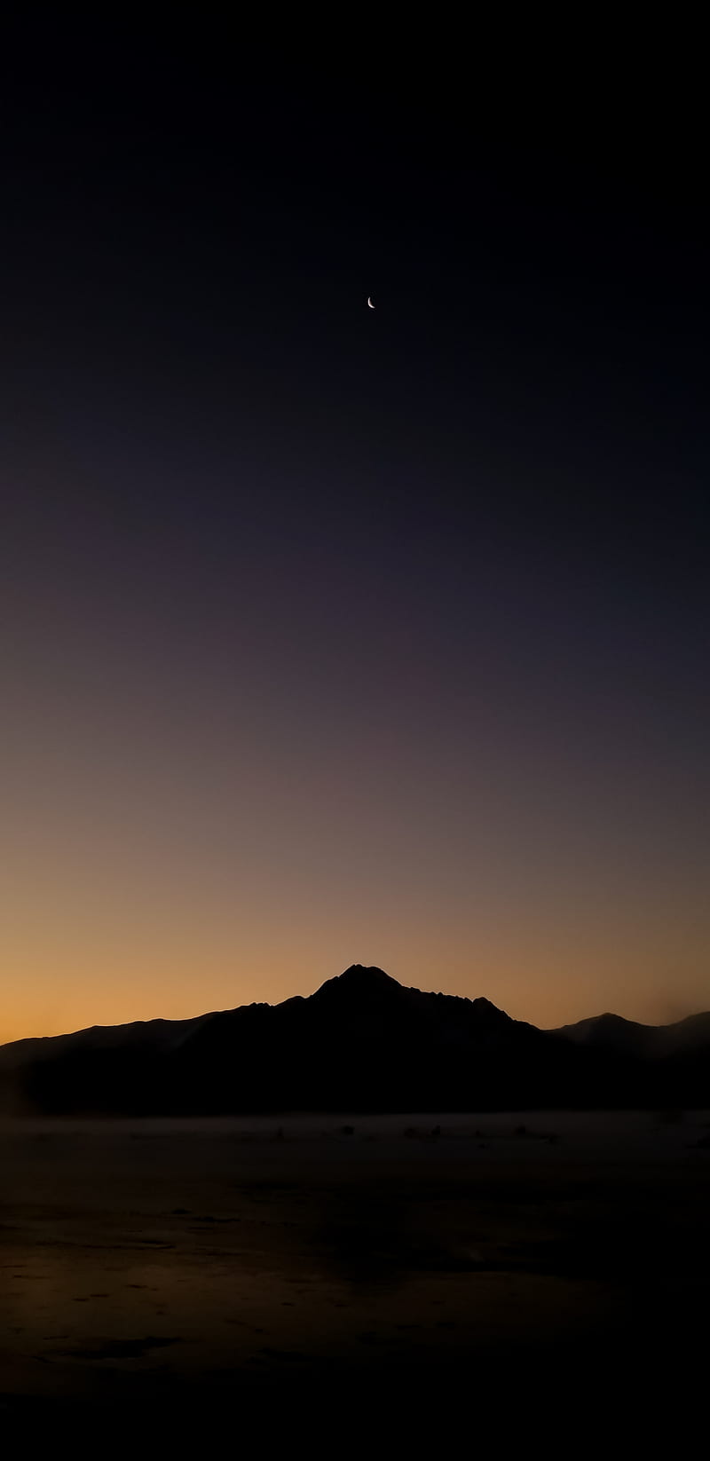 Sunrise Silhouette, alaska, landscape, moon, morning, mountain, mountains, silhouetted, HD phone wallpaper