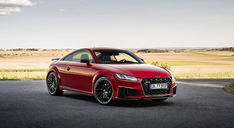 2021 Audi TTS Coupe Competition Plus (Color: Tango Red) - Front Three-Quarter , car, HD wallpaper