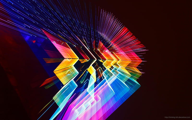Colorful Light Space-Abstract design, HD wallpaper