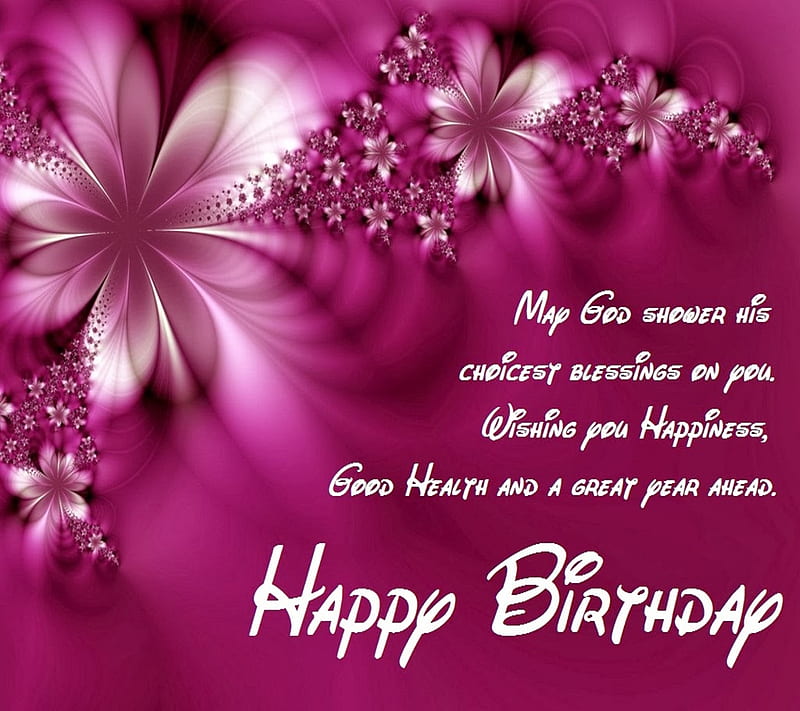 happy birtay, blessings, cool, floral, nice, wishes, HD wallpaper