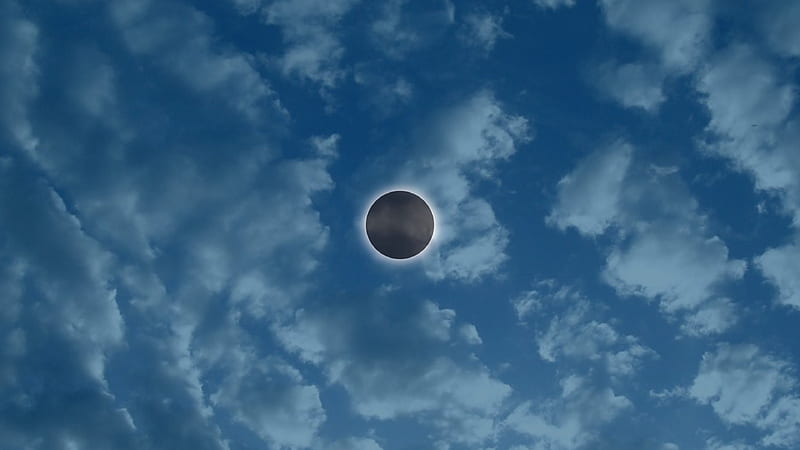 Solar Eclipse, clouds, dark, graphic, halloween, lunar, planet, scary, summer, HD wallpaper