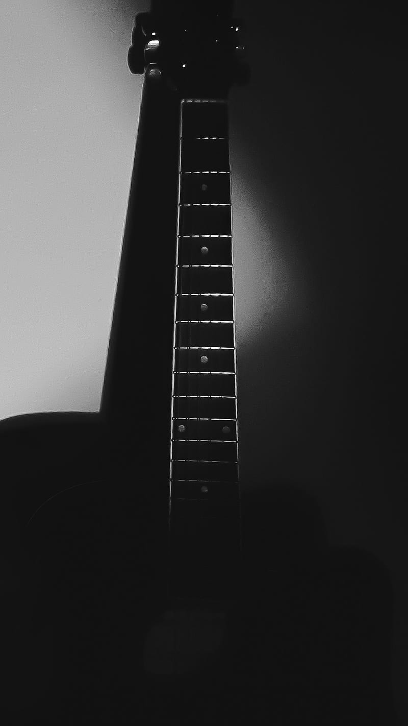 Guitar, dark, black, music, oled, super amoled, iphone, samsung, HD phone  wallpaper | Peakpx