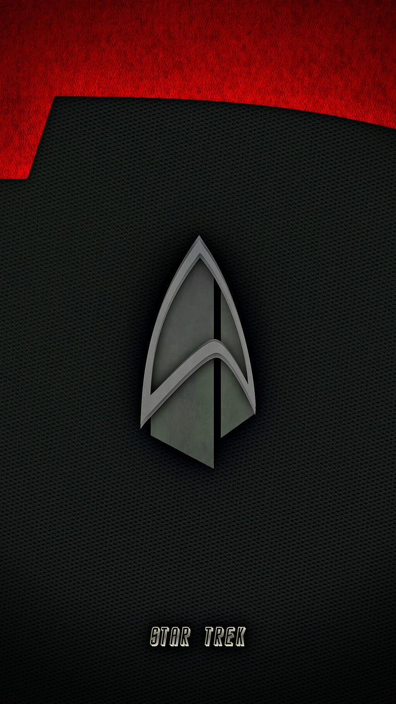 picard red, logo, star trek, uniform, HD phone wallpaper