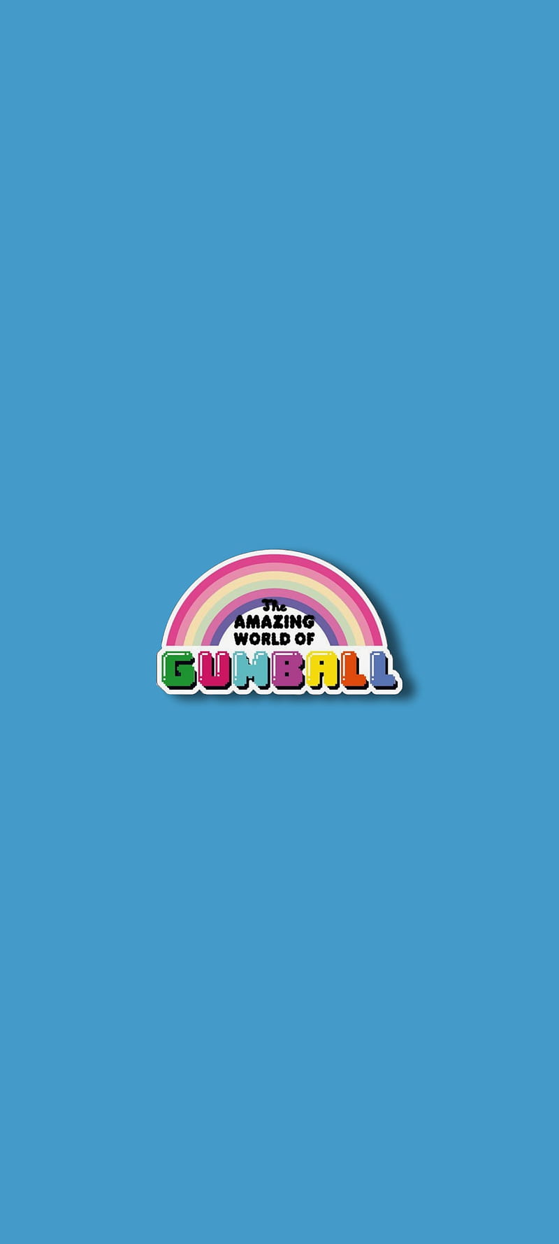 Gumball, aesthetic, simple, blue, cute, animation, HD phone wallpaper