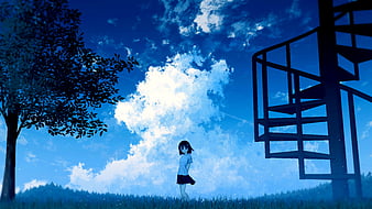 Wallpaper  sunlight sunset anime girls anime boys nature sky clouds  students blue evening morning horizon 5 Centimeters Per Second  utility pole Makoto Shinkai power lines cloud mountain 1280x800   PhoenixBlood  172594  HD Wallpapers 