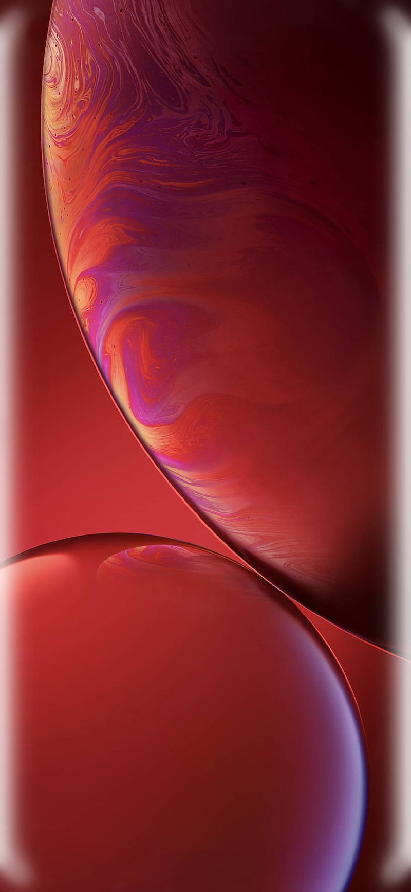 Iphone XR, red, bubble, xs, max, iphonexr, apple, ios, newyear19, HD phone wallpaper