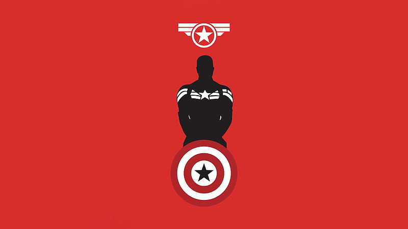 Captain America Minimalist, HD wallpaper