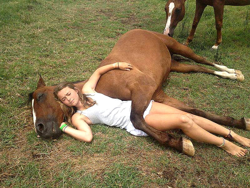 Sleeping With A Friend.., female, cowgirl, ranch, fun, horse, outdoors, women, girls, blondes, western, style, HD wallpaper