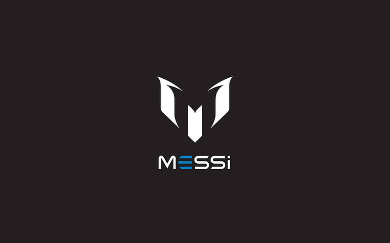 Lionel Messi, logo, Leo Messi, football stars, minimal, L Messi, HD wallpaper