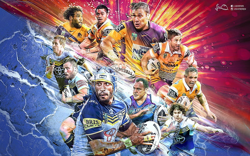 clash of the titans, league, north, brisbane, rugby, broncos, queensland, cowboys, HD wallpaper