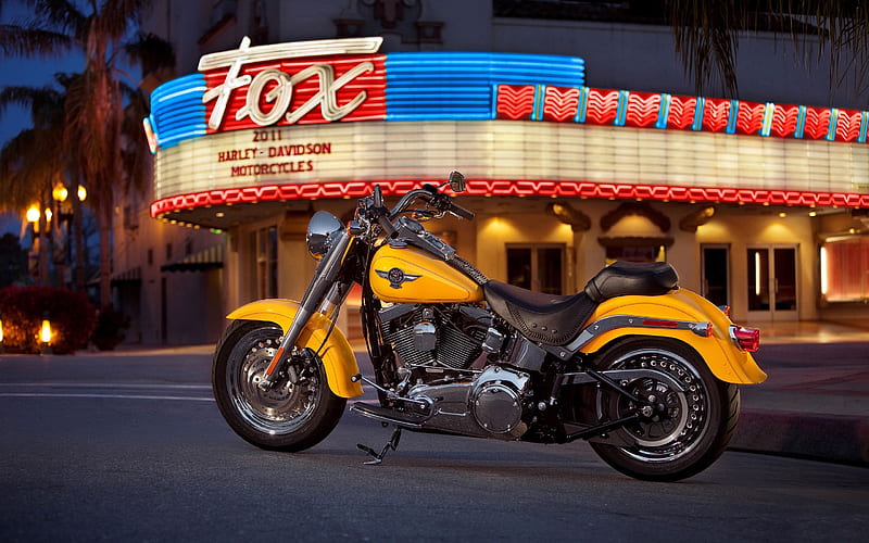 Harley Davidson Fat Boy, harley-davidson, bikes, HD wallpaper
