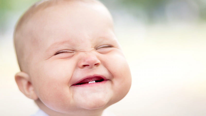 Funny Baby Face Smile White Background Funny Baby Face, HD wallpaper