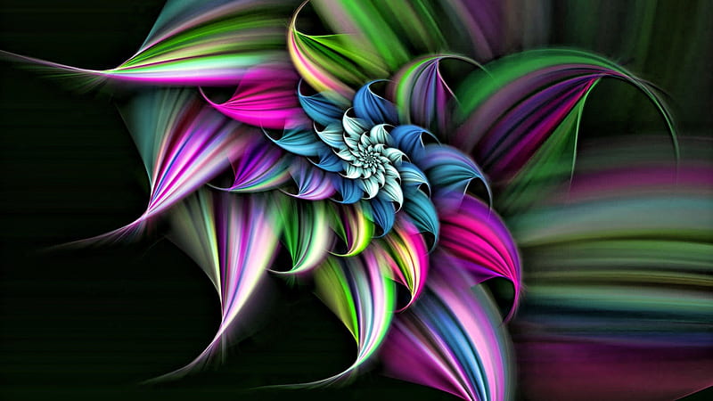Flower, pretty, color, 3d, HD wallpaper | Peakpx