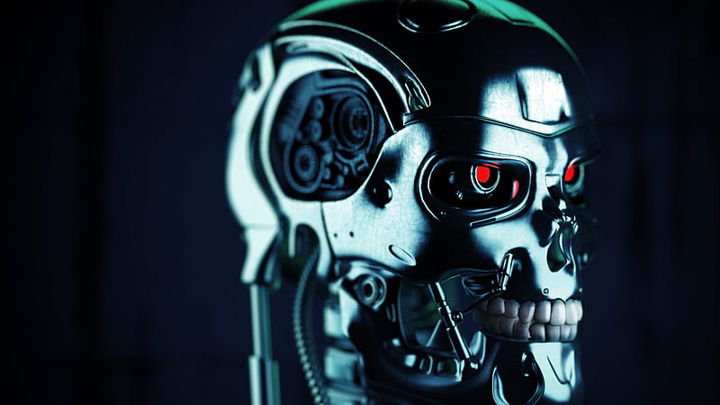 New Terminator, 3d, terminator, scifi, robot, HD wallpaper