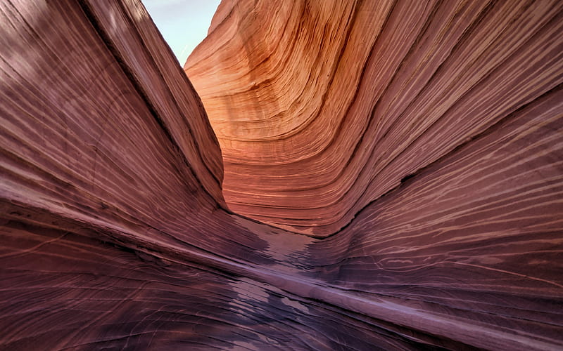 Arizona, orange rocks, cliffs view inside, canyon, mountains, USA, HD wallpaper