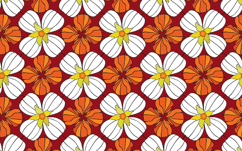 physalis pattern floral patterns, decorative art, flowers, Physalis patterns, abstract physalis pattern, background with physalis, floral textures, HD wallpaper