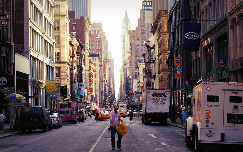 New York City Street-city graphy, HD wallpaper