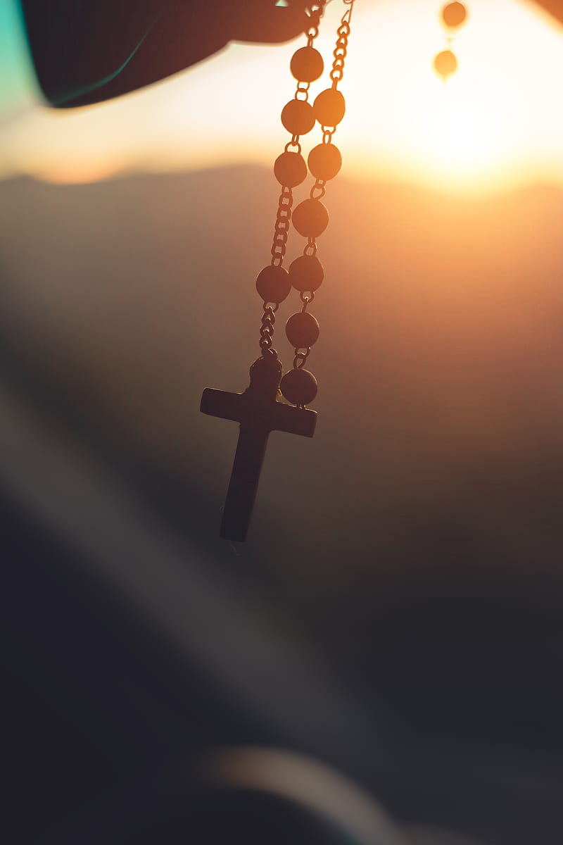 Silhouette graphy of Hanging Rosary, HD phone wallpaper