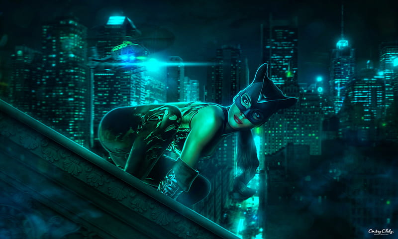 The Catwoman, catwoman, superheroes, artwork, artist, digital-art, behance, HD wallpaper