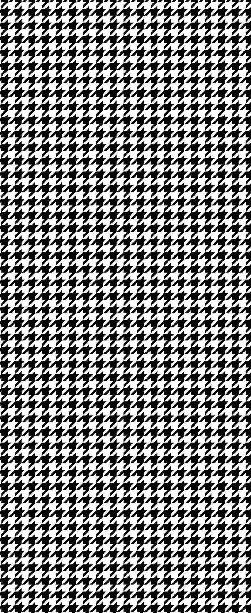 Z Flip x Houndstooth, 2636x1080, black, white, zflip, HD phone wallpaper