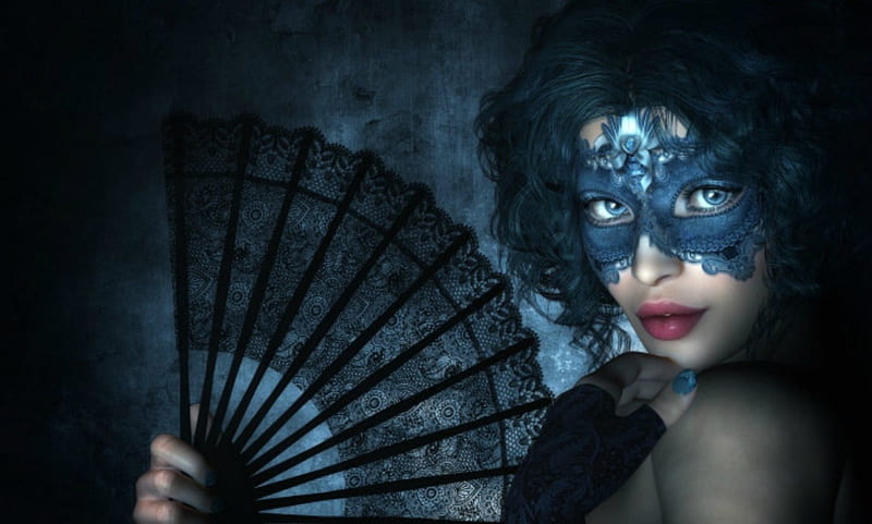 Masked BEAUTY ., beauty, model, woman, mask, HD wallpaper | Peakpx