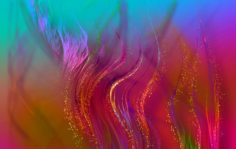 Wavering, colors, fractal, HD wallpaper