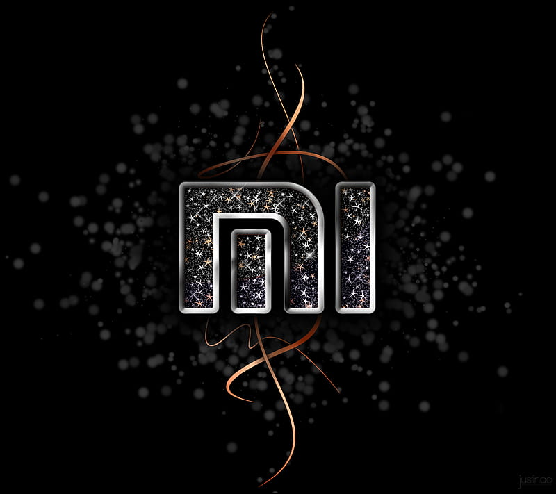 mi logo v2, black, mi logo, orange, xiaomi, xiaomi logo, HD wallpaper