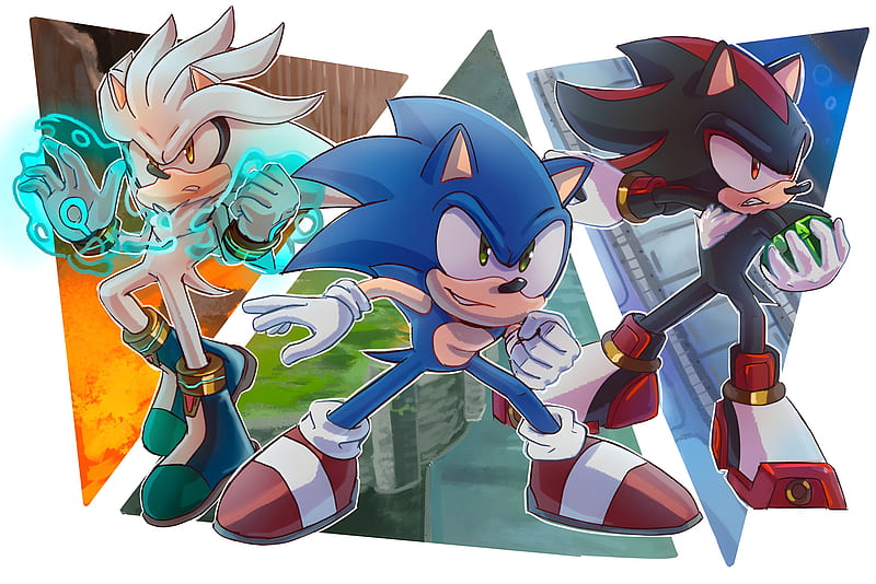 Sonic, Sonic the Hedgehog (2006), Sonic the Hedgehog , Shadow the Hedgehog , Silver the Hedgehog, HD wallpaper