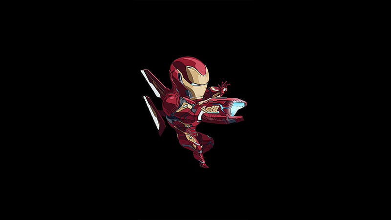 Mini Iron Man, blast, cannon, minimal, plasma, HD wallpaper