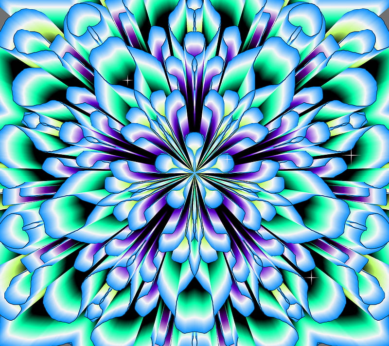 Mandala Ruffle 5, abstract, HD wallpaper