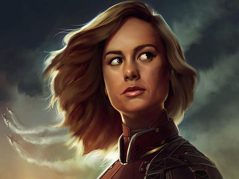 Brie Larson Captain Marvel Artwork, captain-marvel-movie, captain-marvel, superheroes, artwork, artist, digital-art, HD wallpaper