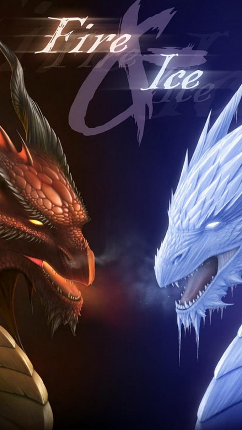 dragon fire x ice, HD phone wallpaper