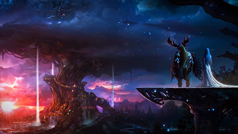 Elf And Knight World Of Warcraft, world-of-warcraft, games, warrior, elf, artist, artwork, digital-art, , knight, HD wallpaper