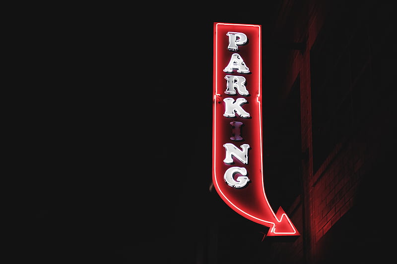 parking neon signage, HD wallpaper