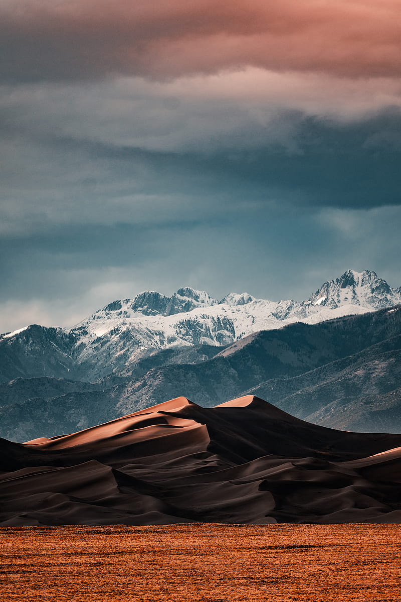 snow covered mountains under cloudy sky during daytime, HD phone wallpaper