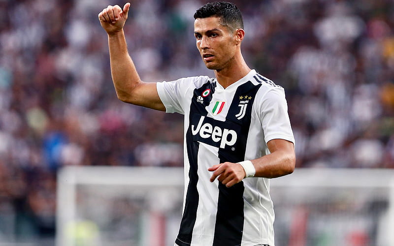 Cristiano Ronaldo thumb up, Juventus FC, portrait, Portuguese star, Serie A, Italy, Portuguese footballer, HD wallpaper