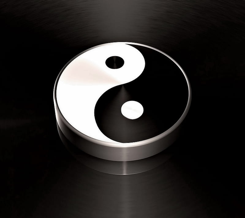 Yin Yang, 3d, symbol, HD wallpaper
