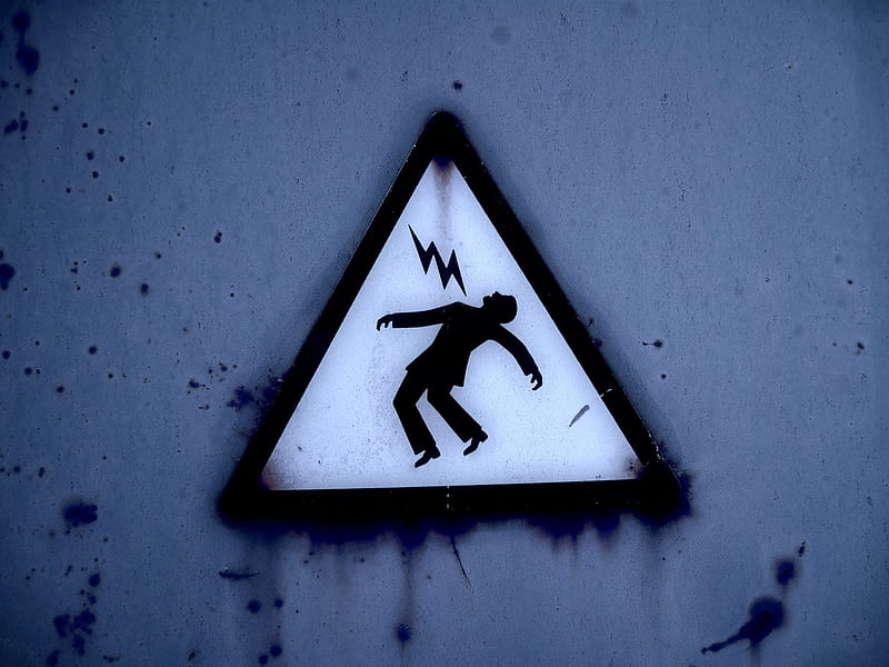 DANGER HIGH VOLTAGE, high voltage, sign, abstract, danger, HD wallpaper