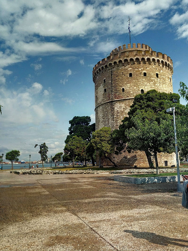 White Tower, castle, thessaloniki white tower, HD phone wallpaper