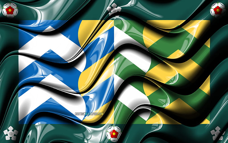 Cumbria flag Counties of England, administrative districts, Flag of Cumbria, 3D art, Cumbria, english counties, Cumbria 3D flag, England, United Kingdom, Europe, HD wallpaper