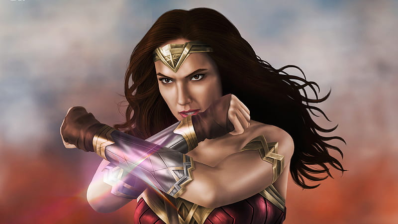 Wonder Woman, Black Hair, DC Comics, Woman Warrior, HD wallpaper