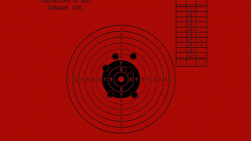 Red Target Board With Black Dots Target, HD wallpaper