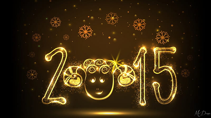 2015 Scribbles, sparkle, gold, glow, New Years, scribble, glitter, 2015, HD wallpaper