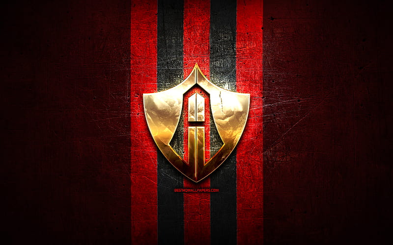 Atlas fc, logotipo dorado, liga mx, de metal rojo, fútbol, ​​atlas fc, club  de fútbol mexicano, Fondo de pantalla HD | Peakpx
