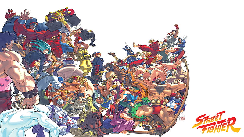 Street Fighter - All-star cast, street fighter, all-star, 3rd strike, capcom, arcade, series, alpha, HD wallpaper