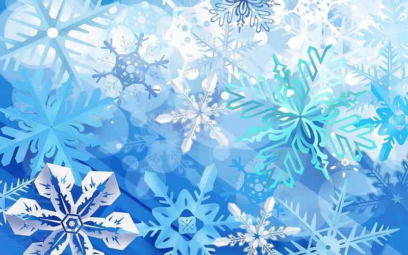 Ice Flakes, ice, flakes, abstract, blue, HD wallpaper