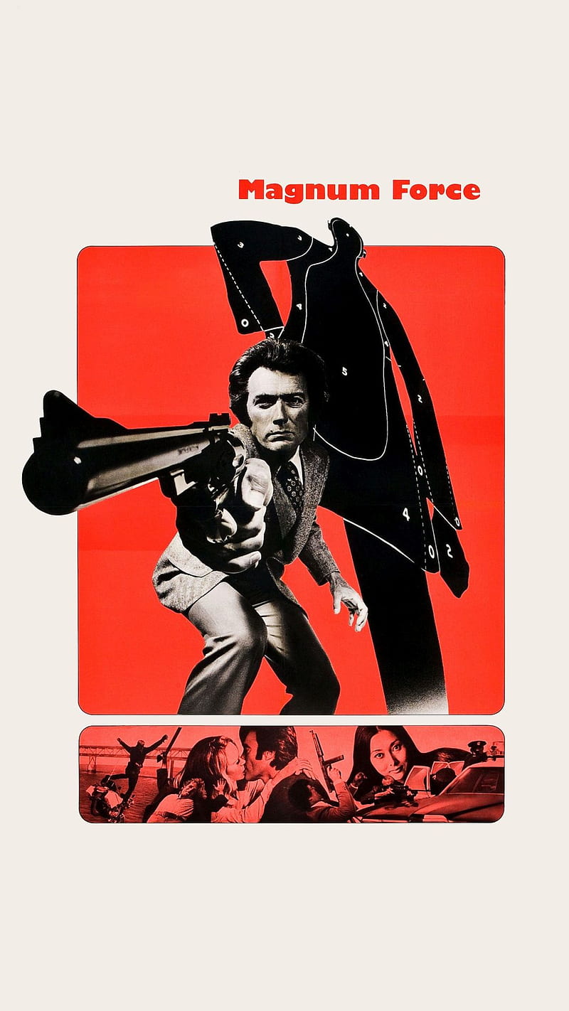 Magnum Force Dirty Harry 1973 Movie Poster Action Crime Thriller