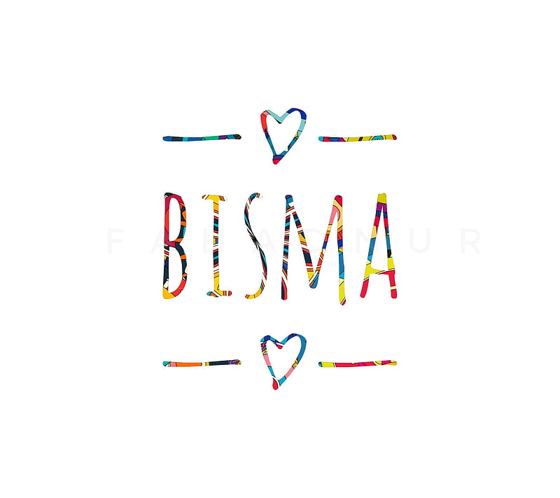 Bisma - Name Art, bisma name, blue, color in name, fahad noor, fahadnoor090, flowers, girl, love, name art, name art pics, name calligrahy, name designs, name , space, typography, HD wallpaper
