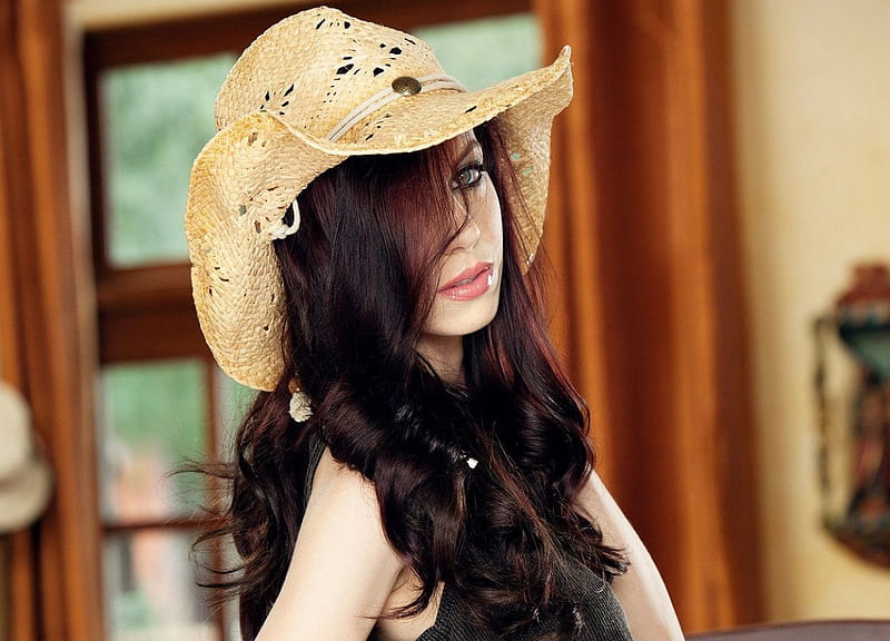 Cowgirl Jessie Female Westerns Models Hats Fun Women Brunettes